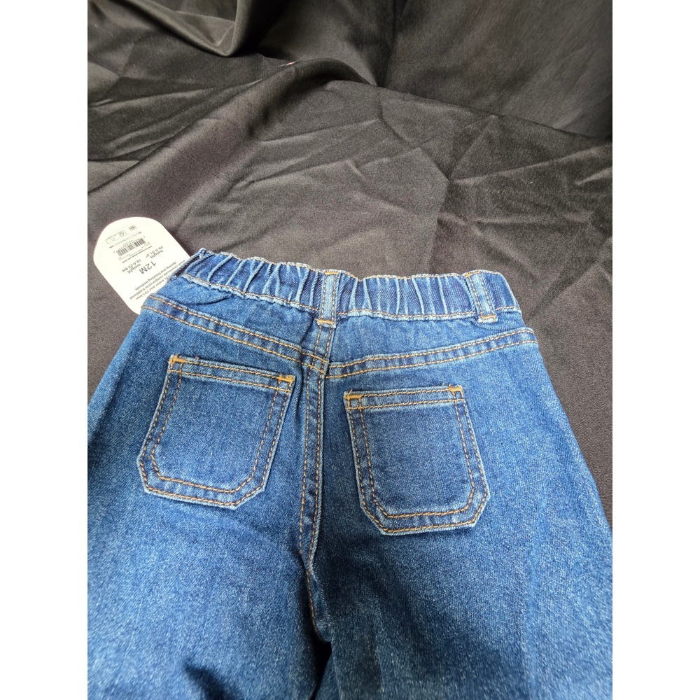 Wonder Nation Baby Girls Wide Leg Denim Jeans 12M Medium Wash Blue NWT - Picture 6 of 6